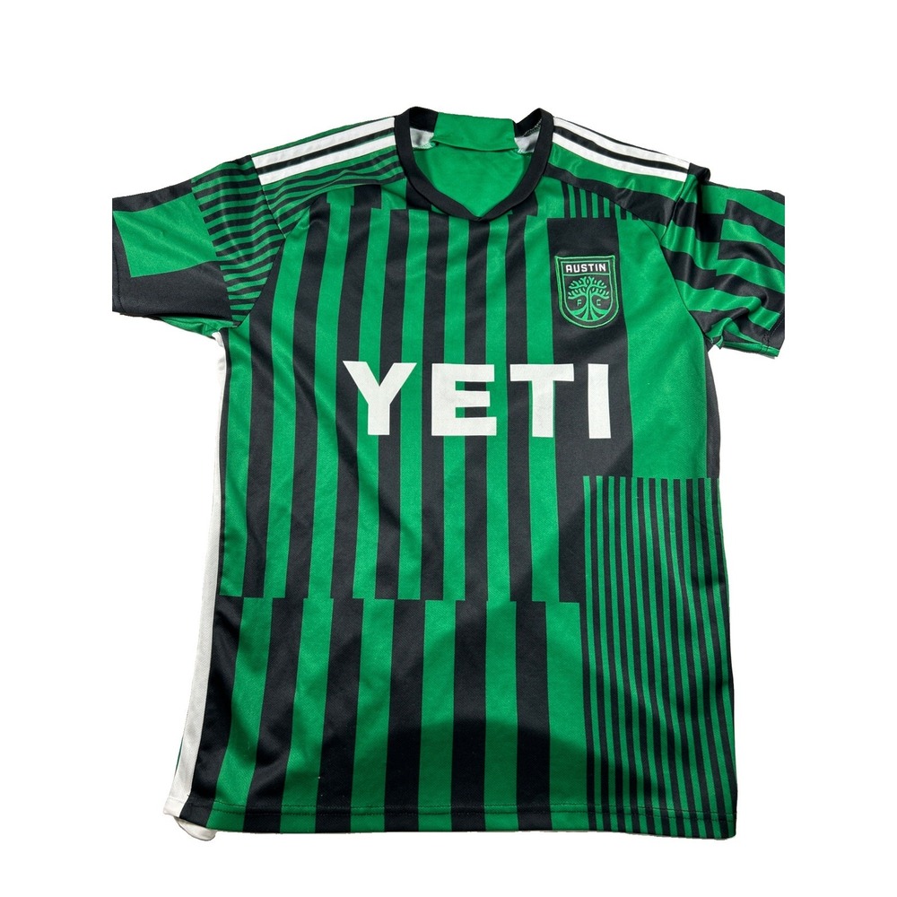 Austin FC Authentic Home Jersey Mens Large Green Black Yeti MLS #13 Adidas